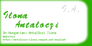 ilona antaloczi business card